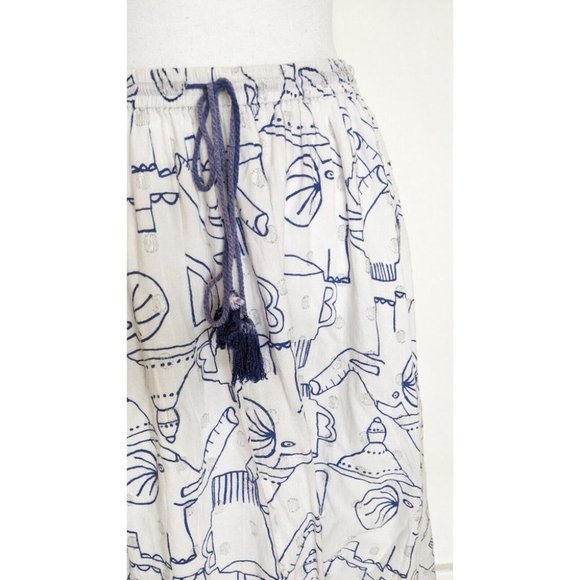 Gorman X Monika Forsberg Elephant Tea Party Midi Skirt Size 8 - Picture 4 of 12